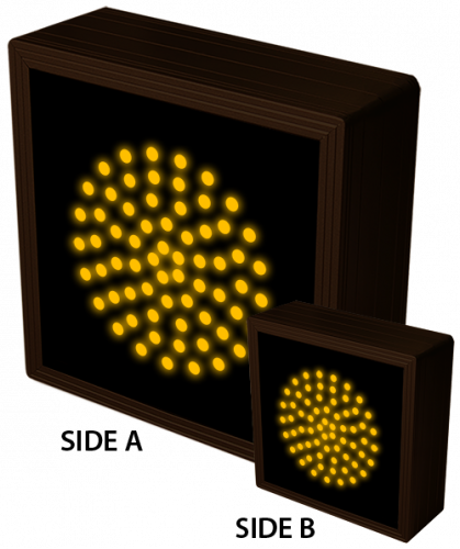 Directional Systems Product #57081 - Indicator Dot, Single with Optional Flashing, 4 in dia, Amber, Double Face