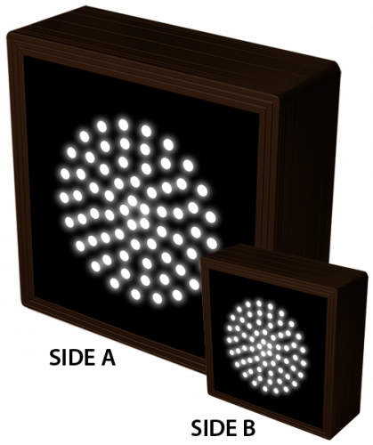 Directional Systems Product #57090 - Indicator Dot, Single with Optional Flashing, 4 in dia, White, Double Face