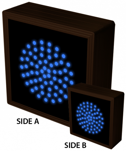 Directional Systems Product #57093 - Indicator Dot, Single with Optional Flashing, 4 in dia, Blue, Double Face