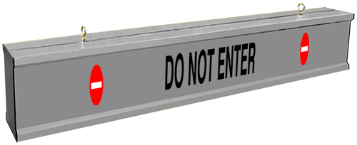 Directional Systems 65805 IBAR-C7120KRW-813 DO NOT ENTER w/Do Not Enter Symbols, 10ft wide clearance bar Image