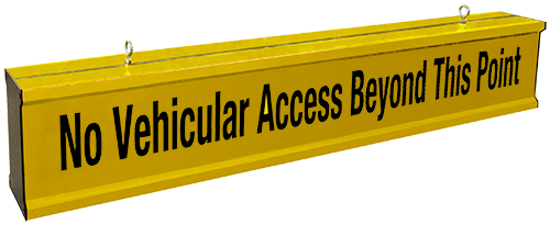 Directional Systems Product #65814 - No Vehicular Access Beyond This Point, 6ft wide clearance bar