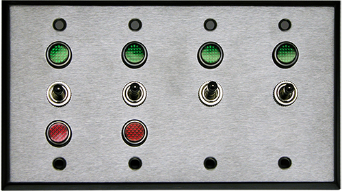 Directional Systems 8424 FG3322 SPDT/120VAC 4 Gang Switch (2-SPST) (2-SPDT) (120 VAC) Image