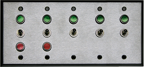 Directional Systems 8557 FVG33222 SPDT/120VAC 5 Gang Switch (3-SPST) (2-SPDT) (120 VAC) Image